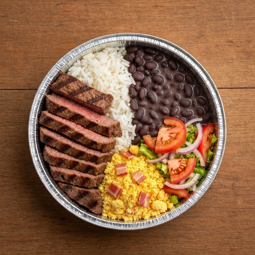 Marmitex Pequena Com Churrasco