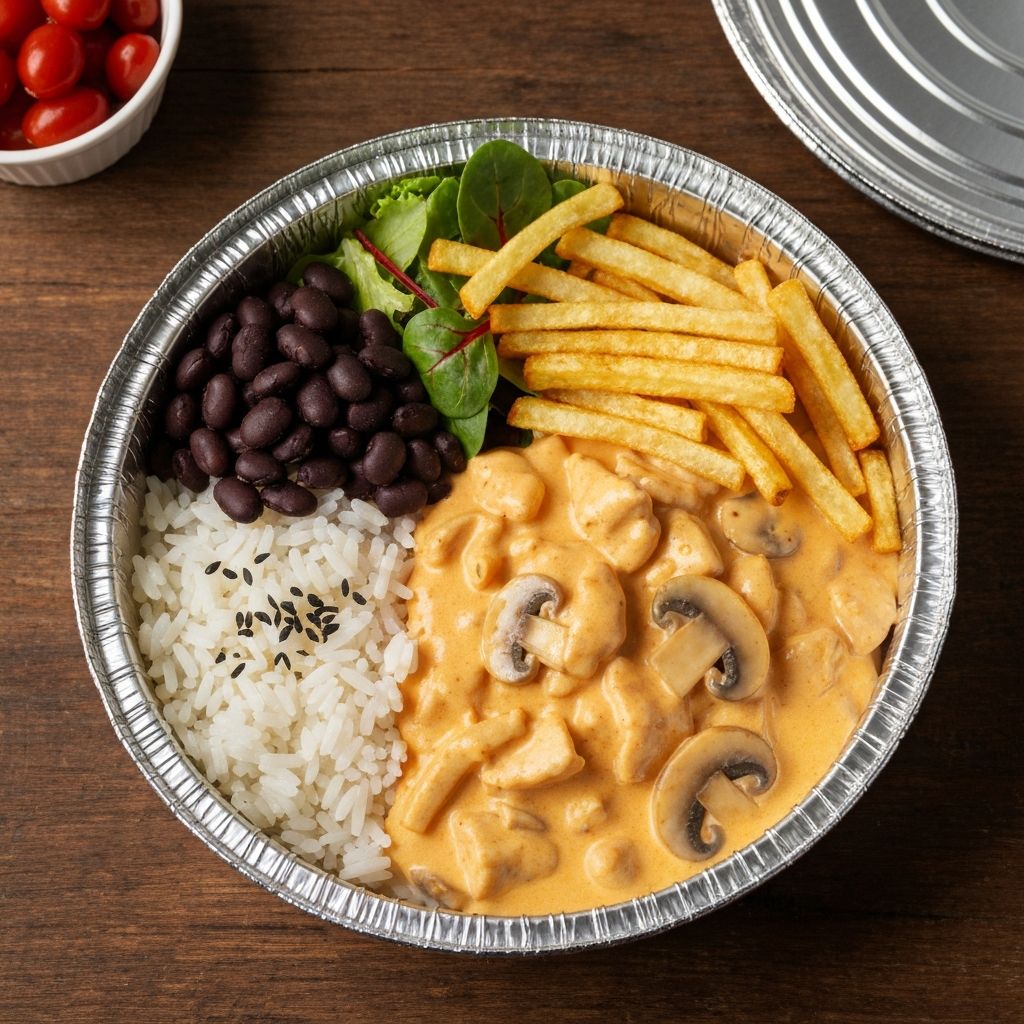 Marmitex Grande Com Strogonoff